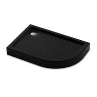 Душевой поддон Veconi Tezeo Acrylic TZ-55LB, 1000x900x150, акрил, черный TZ55LB-10090-C5 — фото 1, Душевые поддоны