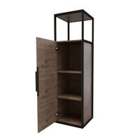 Пенал подвесной "ЛОФТ-40 см" универсальный веллингтон/металл черный арт-304001 — фото 1, Пеналы для ванной комнаты