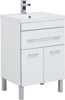 Товар: Тумба с раковиной Aquanet Верона 60 белый (напольная 1 ящик 2 дверцы) 00287667 - фото 2 Тумба с раковиной Aquanet Верона 60 белый (напольная 1 ящик 2 дверцы) 00287667 — фото 2, Тумбы с раковиной