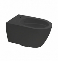 Унитаз Scarabeo MOON подвесной безободковый цвет черный матовый с антибактериальным и грязеотталкивающим покрытием BIOKER арт-5520/CL 49 BK — фото 1, Подвесные унитазы