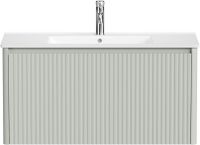 Тумба под раковину Allen Brau Gravity 100 1.370018.PWM папирус матовый — фото 5, Тумбы под раковину