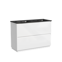 Тумба под раковину SANCOS Libra Floor напольная, 1190х450х840, c двумя ящиками оснащенными доводчиками, белый глянец , арт. LB120F-1W LB120F-2W — фото 8, Тумбы под раковину