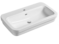 Раковина SIMAS EVOLUTION подвесная на пьедестал с одним отверстием цвет белый EVO12 — фото 1, Раковины подвесные