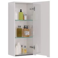 Полупенал Lemark BUNO 35 см подвесной, 1 дверный, правый, цвет планки: Серый, цвет корпуса, фасада: арт-LM04B35PL — фото 2, Пеналы для ванной комнаты