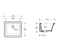 Раковина SIMAS SPECIALI подвесная на кронштейны или накладная без отверстий цвет белый арт-S64 — фото 2, Раковины накладные