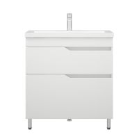 тумба Лотос 70 (Фостер/Como 70) 2 ящика напольная белая без умывальника арт-MFR80030WT — фото 1, Тумбы под раковину