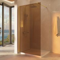 Товар: Душевая перегородка Walk-In , 1000*2000, матовый золотой, стекло янтарь арт-VSW-1H100GSG - фото 2 Душевая перегородка Walk-In , 1000*2000, матовый золотой, стекло янтарь арт-VSW-1H100GSG — фото 2, Душевые перегородки