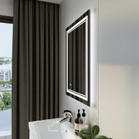 Зеркало Бриклаер Эстель-2 60 с подсветкой LED, на взмах руки, часы арт-4627125414282 — фото 7, Зеркала в ванную комнату