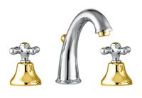 Смеситель для раковины Fiore MARGOT , хром/золото арт-26CO0628 — фото 1, Смесители для раковины
