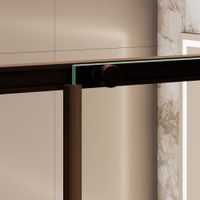 Душевой уголок RGW SV-42B (SV-12B + Z-050-2B) 1300x900, профиль черный, стекло прозрачное, арт-32324239-014 — фото 5, Прямоугольные душевые уголки