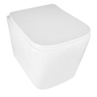 Унитаз подвесной Azario Cascad M 490x345x325 безободковый, система смыва "Скрытое Торнадо", с быстросъемным сиденьем микролифт арт-AZ-10002 — фото 1, Подвесные унитазы