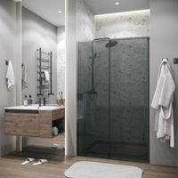 Дверь в нишу Grossman Galaxy (140х195) графит сатин,стекло тонированное,раздвижные, 1 место арт-100.K33.01.140.42.10 — фото 2, Раздвижные душевые двери