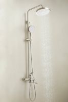 Товар: Душевая система с тропическим душем BELZ B24812-1, сатин - фото 3 Душевая система с тропическим душем BELZ B24812-1, сатин — фото 3, Душевые стойки