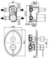 Смеситель для ванны Paffoni Berry (с внутренней частью) хром арт-BR018CR — фото 1, Смеситель для ванны