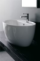 Раковина Scarabeo MATTY накладная с переливом с одним отверстием цвет белый арт-8056/R — фото 2, Раковины накладные