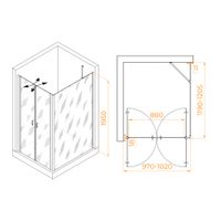 Душевой уголок RGW PA-144 (PA-104+Z-050-2+O-204) 1000x1200 060814402-11 — фото 1, Душевые уголки