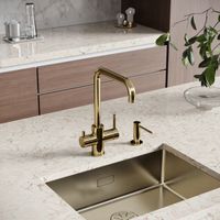 Смеситель для кухни SANCOS Vela с возможностью подключения фильтра для воды, цвет полированное золото, арт. SC4013ZG — фото 2, Смесители для кухни