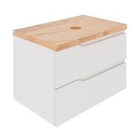 Тумба подвесная NORDIC 80 со столешницей из массива 80см под накладную раковину /AQUA DE MARCO 5080CNOR080/H — фото 2, Тумбы под раковину