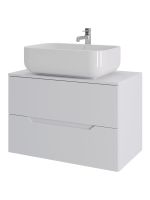 Orange Line тумба с раковиной подвесная 80 см, белый арт-Li-80TuwMDF+B03-600W — фото 6, Тумбы с раковиной