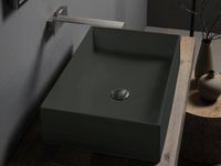 Раковина Scarabeo TEOREMA 2.0 накладная без перелива без отверстий цвет черный матовый с антибактериальным и грязеотталкивающим покрытием BIOKER арт-5101 49 BK — фото 2, Раковины накладные