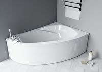 Ванна ТИОРА пустая, литой мрамор, правая 1545х1050 01010028 — фото 1, Ванны