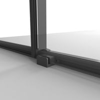 Дверь в нишу Niagara Nova NG-84-11AB (110х195) черный матовый,стекло прозрачное,дверь раздвижная,1 место — фото 9, Раздвижные душевые двери