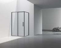 Душевой уголок Slim 8mm , 1200*900, черный, стекло прозрачное арт-VSR-4SLP9012CLB — фото 1, Прямоугольные душевые уголки