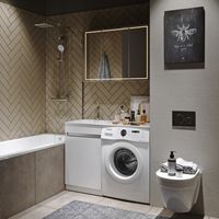 Зеркальный шкаф со светодиодной подсветкой, сенсорным выключателем и регулятором освещенности. арт-SLX0412 — фото 1, Зеркальные шкафы в ванную