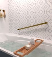 Поручень прямой Поручень Сунержа прямой d 28 мм / L 800 Золотой шёлк арт-32-3012-0800 — фото 2, Поручни для ванной