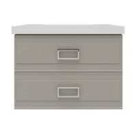 Тумба под раковину подвесная La Fenice Cubo TWIN , бежевая арт-FNC-01-CUB-C-80-2 — фото 1, Тумбы под раковину