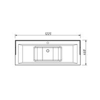 раковина 1200x460x210 арт-70-F120 — фото 1, Раковины встраиваемые сверху