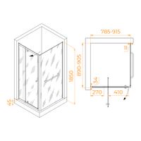 Душевой уголок RGW PA-44-1 (PA-02 + Z-060-1) 800x900 410844189-011 — фото 1, Душевые уголки