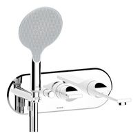 Смеситель Bossini Apice для ванны встраиваемый внешняя часть с изливом и ручным душем цвет белый матовый арт-Z00557.045 — фото 1, Смеситель для ванны