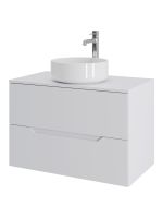 Orange Line тумба с раковиной подвесная 80 см, белый арт-Li-80TuwMDF+B09-360W — фото 6, Тумбы с раковиной