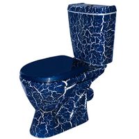 Унитаз-компакт ROSA РЕССА для высоких, пожилых, МГН потребителей, кракелюр синий 4610119208165 (Вн УнС08) — фото 1, Напольные унитазы