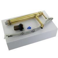 ERMITAGE MINI См-ль д/раковины моноком. высокий, ручка сверху латунь, дон.клапан "click-clac, бронза арт-31420 — фото 5, Смесители для раковины