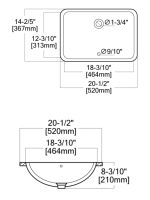 Agger Раковина встраиваемая снизу санфарфор, белый глянец арт-ASB01530 — фото 12, Раковины встраиваемые снизу
