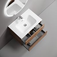 Тумба подвесная SANCOS Marmi 2.0 690х445х520 с двумя ящиками оснащенными доводчиками скрытого монтажа, дуб чарльстон, арт.MR2.070ECH — фото 3, Тумбы под раковину