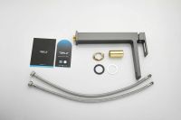 Смеситель для накладной раковины BELZ, оружейная сталь, арт-B11658-3 — фото 10, Смесители для раковины