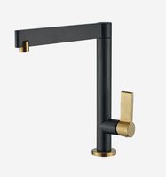 Смеситель для кухни Webert Spirit , черный/золото арт-SO920302723 — фото 1, Смесители для кухни