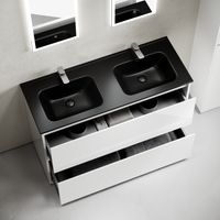 Тумба под раковину SANCOS Libra Floor напольная, 1190х450х840, c двумя ящиками оснащенными доводчиками, белый глянец , арт. LB120F-1W LB120F-2W — фото 12, Тумбы под раковину