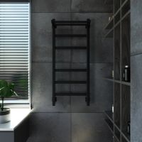 Полотенцесушитель электрический Grota Tela 430х1000 черный Tela 430х1000 RAL9005 EL — фото 3, Электрические полотенцесушители