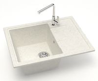 Кухонная мойка AZARIO Vision 750x505x218 искусственный мрамор, цвет Хлопок арт-CS00079703 — фото 1, Кухонные мойки