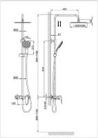 Товар: Душевая система D&K Rhein , хром арт-DA1273701B03 - фото 2 Душевая система D&K Rhein , хром арт-DA1273701B03 — фото 2, Душевые стойки