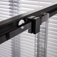 Душевой угол Veconi Premium Trento PTC-20B, 1200Х900x2000, черный матовый, стекло прозрачное PTC20-B-12090-01-C4 — фото 4, Душевые уголки