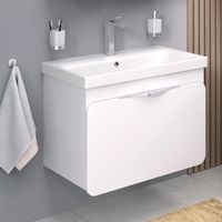 Тумба подвесная SKANDI 80 /белая/ AQUA DE MARCO 2080WCSCA/H — фото 1, Тумбы под раковину