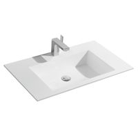 Раковина VCB-13800W из искусственного камня, цвет белый — фото 3, Раковины встраиваемые сверху