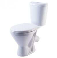 ЭЛЕГАНТ Унитаз-компакт косой вып,нижн. подвод,с арматурой и сиденьем "Уклад",креплением,белый,ROSA Вн УнБ30 — фото 1, Напольные унитазы