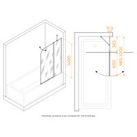 Товар: Шторка на ванну RGW SC-011 100x140, профиль хром, стекло прозрачное/6 мм, арт-351101110-11 - фото 4 Шторка на ванну RGW SC-011 100x140, профиль хром, стекло прозрачное/6 мм, арт-351101110-11 — фото 4, Шторки для ванной распашные