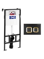 Товар: SET Инсталляция Sava Fix Slim + клавиша смыва черный матовый + золото глянец квадр. SMART арт-SET40006489 - фото 3 SET Инсталляция Sava Fix Slim + клавиша смыва черный матовый + золото глянец квадр. SMART арт-SET40006489 — фото 3, Инсталляции для унитазов